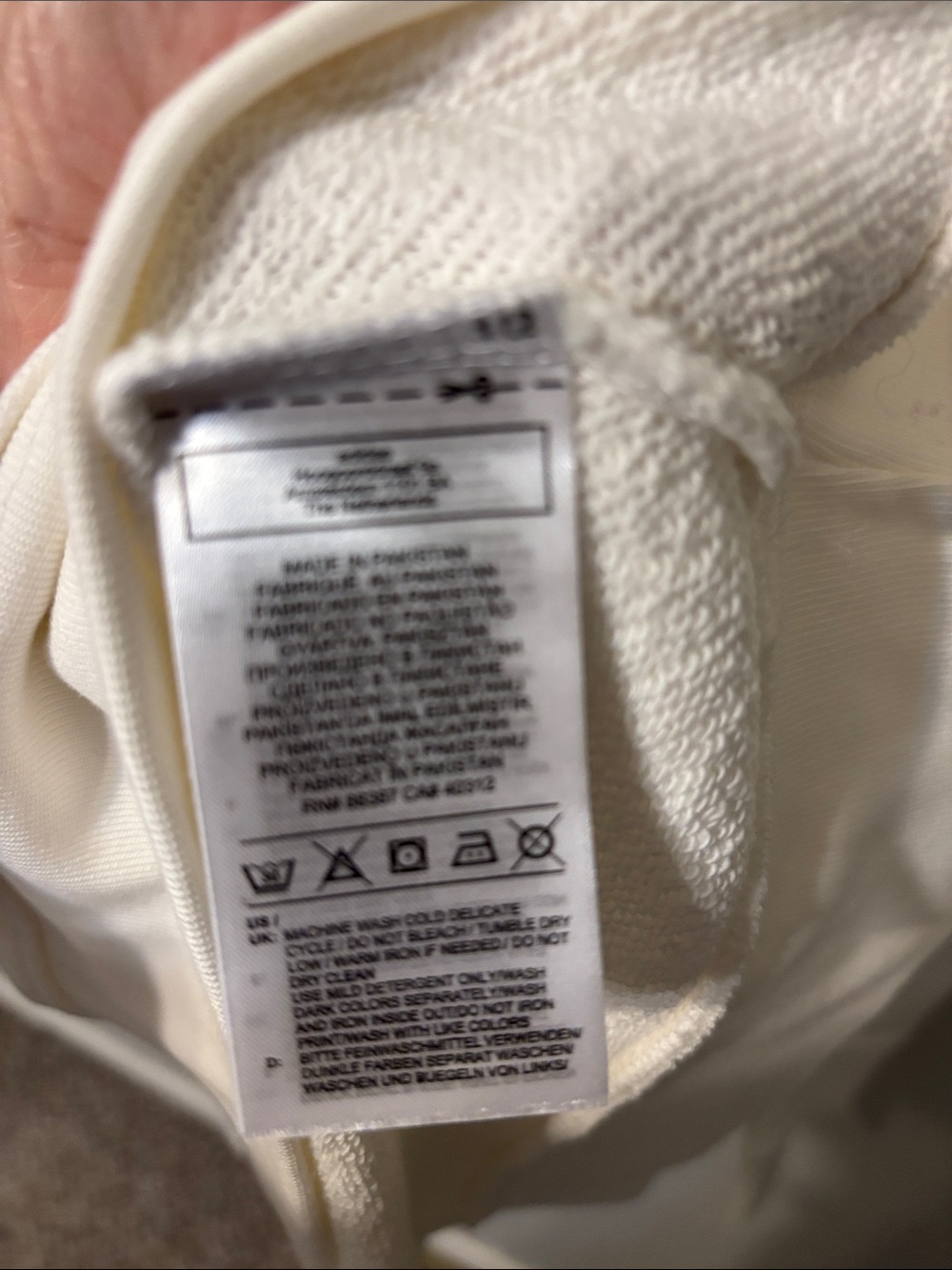 adidas Off-White Crewneck Sweatshirt with Black Trefoil - Picture 8 of 10